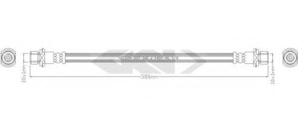 SPIDAN 338616 Гальмівний шланг