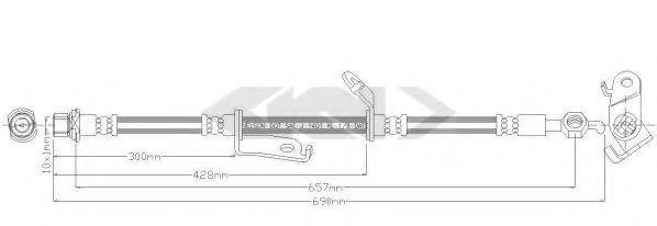 SPIDAN 340419 Гальмівний шланг