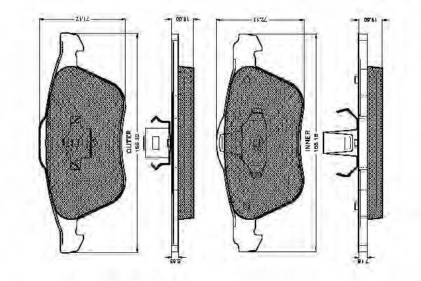 SPIDAN 32468 Комплект гальмівних колодок, дискове гальмо