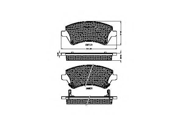 SPIDAN 32478 Комплект гальмівних колодок, дискове гальмо
