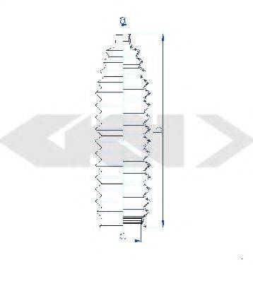 SPIDAN 84182 Пильовик, рульове управління