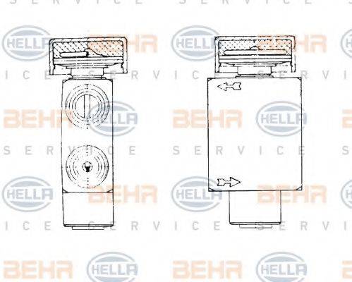 BEHR HELLA SERVICE 8UW351234031 Розширювальний клапан, кондиціонер