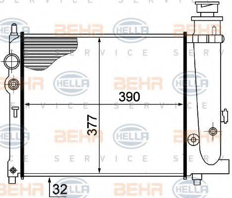 BEHR HELLA SERVICE 8MK376715391 Радіатор, охолодження двигуна