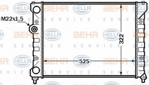 BEHR HELLA SERVICE 8MK376772491 Радіатор, охолодження двигуна