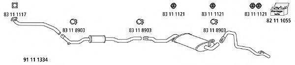 HJS VW836 Система випуску ОГ