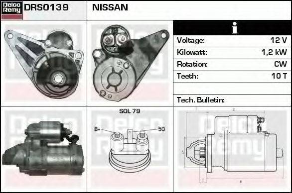 DELCO REMY DRS0139 Стартер