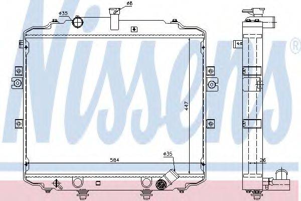 NISSENS 66996 Радіатор, охолодження двигуна