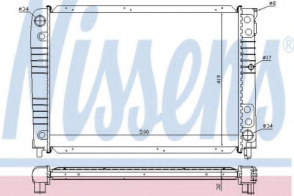 NISSENS 65537A Радіатор, охолодження двигуна