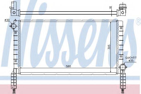 NISSENS 61768 Радіатор, охолодження двигуна
