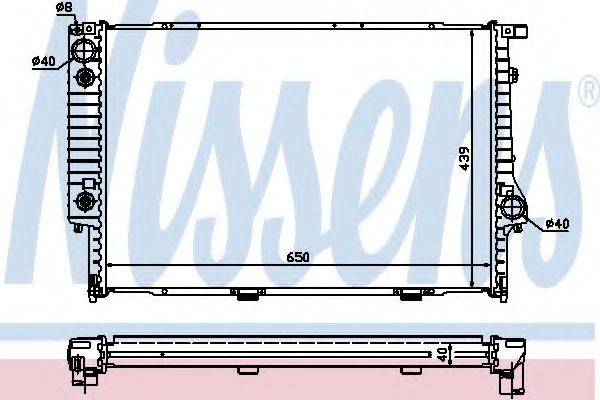 NISSENS 60748A Радіатор, охолодження двигуна
