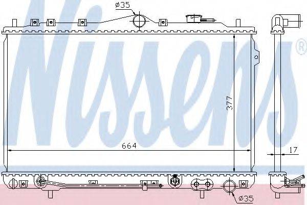 NISSENS 67012 Радіатор, охолодження двигуна