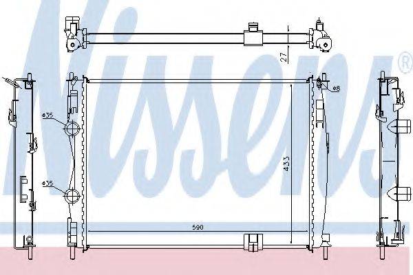 NISSENS 67367 Радіатор, охолодження двигуна