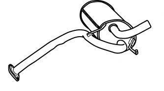 WALKER 19550 Глушник вихлопних газів кінцевий