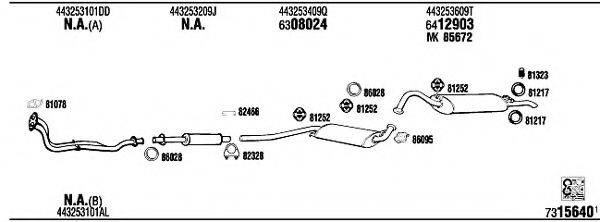 WALKER AD72003 Система випуску ОГ