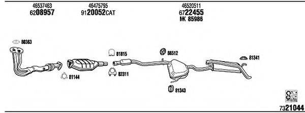 WALKER FI35033 Система випуску ОГ