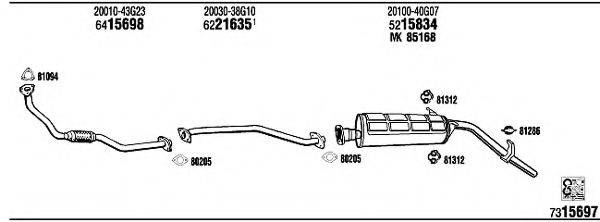 WALKER NI80711 Система випуску ОГ