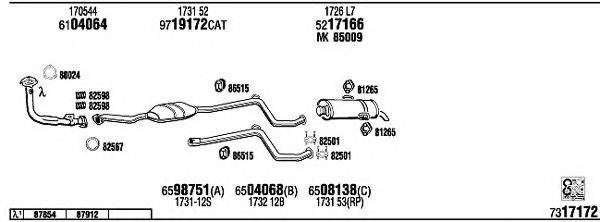 WALKER PE10630 Система випуску ОГ