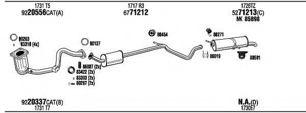 WALKER PEH15901AA Система випуску ОГ