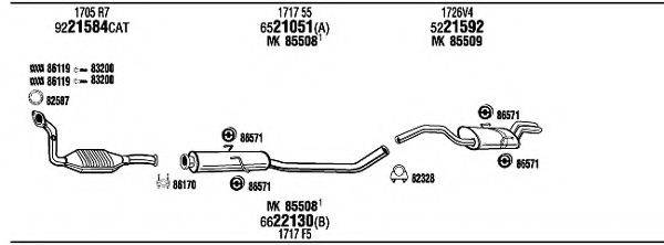 WALKER PET08219 Система випуску ОГ