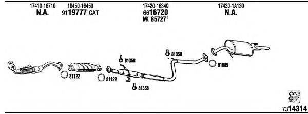 WALKER TO50895A Система випуску ОГ