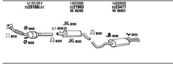 WALKER VW26041A Система випуску ОГ