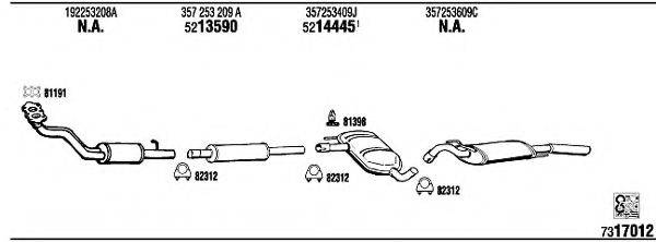 WALKER VW80328 Система випуску ОГ