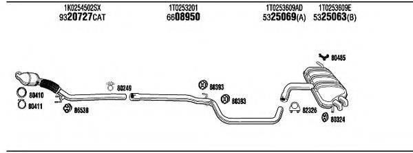 WALKER VWK17768C Система випуску ОГ