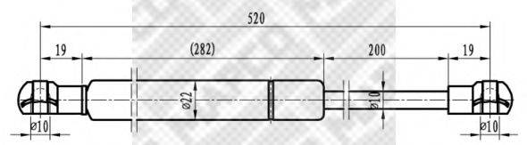 MAPCO 91573 Газова пружина, кришка багажника