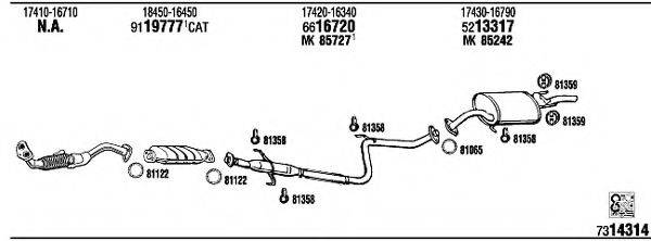 FONOS TO50894B Система випуску ОГ