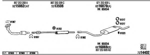 FONOS VW20510A Система випуску ОГ