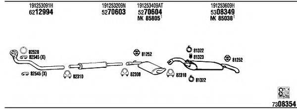 FONOS VW36014A Система випуску ОГ