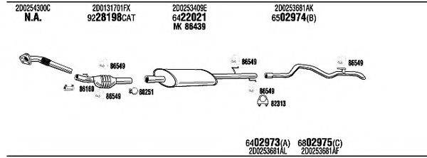 FONOS VWH14095AA Система випуску ОГ