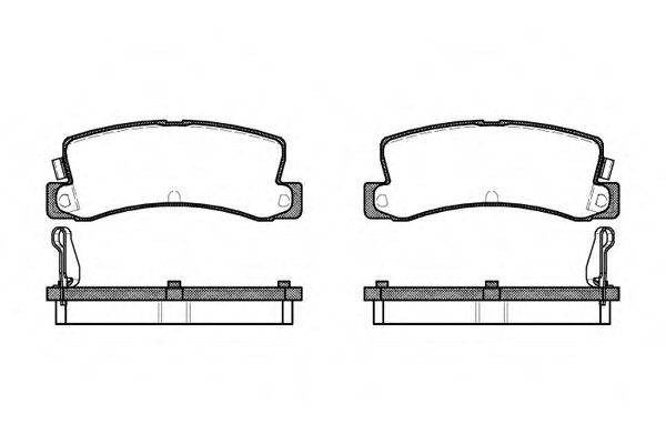 REMSA 021404 Комплект гальмівних колодок, дискове гальмо