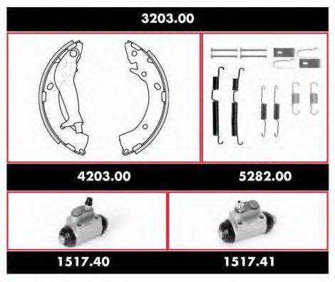 REMSA 320300 Комплект гальм, барабанний гальмівний механізм