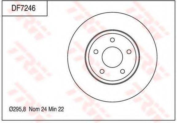 TRW DF7246 гальмівний диск