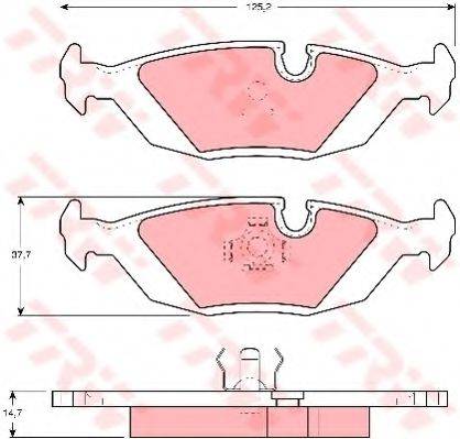 TRW GDB1068 Комплект гальмівних колодок, дискове гальмо