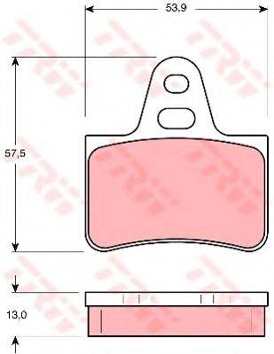 TRW GDB1071 Комплект гальмівних колодок, дискове гальмо
