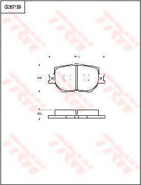TRW GDB7199 Комплект гальмівних колодок, дискове гальмо