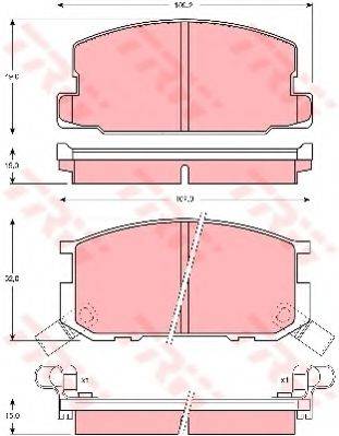 TRW GDB799 Комплект гальмівних колодок, дискове гальмо