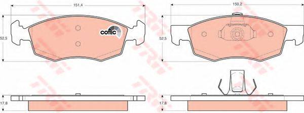 TRW GTD1200 Комплект гальм, дисковий гальмівний механізм