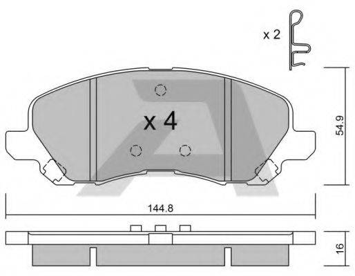 AISIN BPMI1001 Комплект гальмівних колодок, дискове гальмо