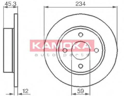KAMOKA 103884 гальмівний диск