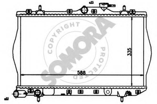SOMORA 131040 Радіатор, охолодження двигуна