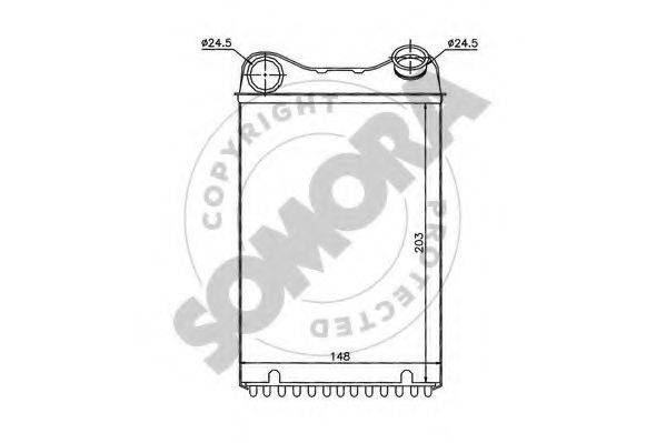 SOMORA 081350A Теплообмінник, опалення салону