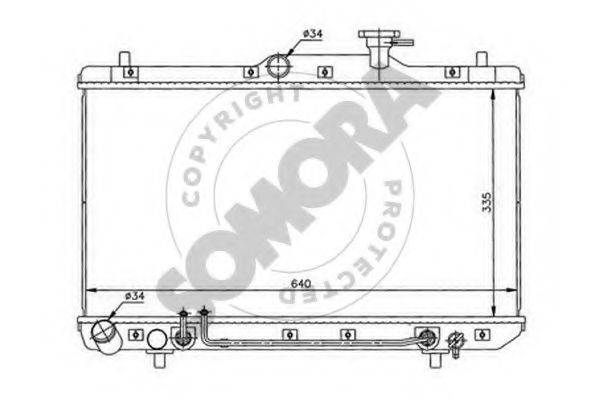 SOMORA 131240A Радіатор, охолодження двигуна