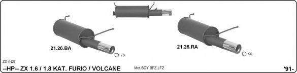 IMASAF 514000222 Система глушника для спортивного автомобіля