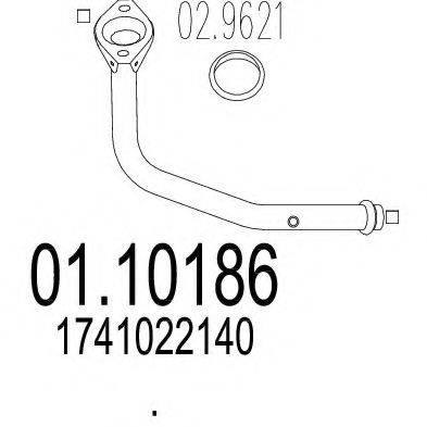 MTS 0110186 Труба вихлопного газу