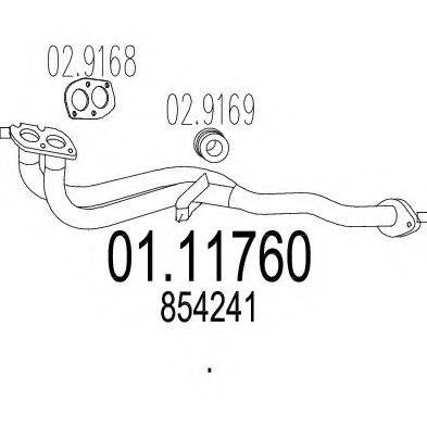 MTS 0111760 Труба вихлопного газу
