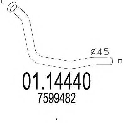 MTS 0114440 Труба вихлопного газу