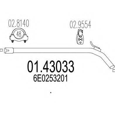 MTS 0143033 Труба вихлопного газу